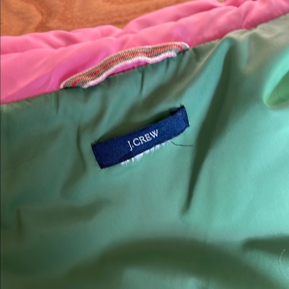 J. Crew Pink  and Green Puffer Vest - Picture 7 of 16